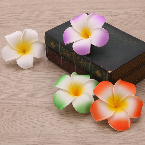 Imagen 2 de 8 de 12 Piezas 3,5 Pulgadas Hawaiian Plumeria Flor Clip De Pelo E