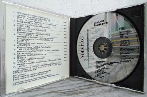 Santana - Samba Pa Ti - Cd Original Ingles Año 1993 (Usado)