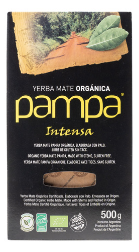 Yerba Mate Organica Pampa  Intensa  1/2 Kg