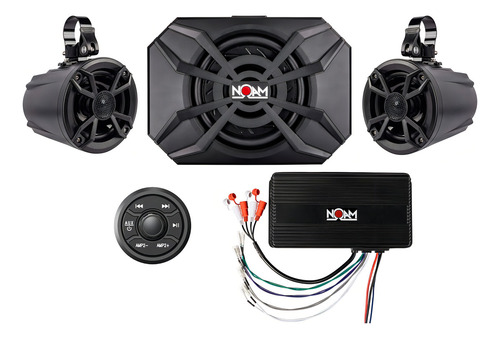 Noam - Sistema Estéreo Nutv5-s V.2 - Altavoces Impermeables Bluetooth Para Atv/golf Cart/utv