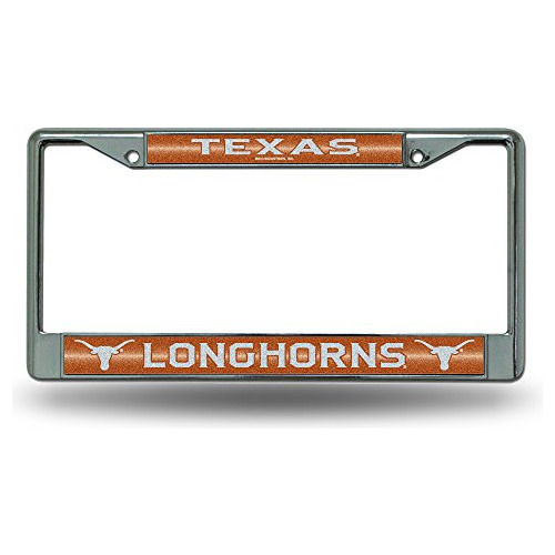 Ncaa Texas Longhorns Bling Chrome License Plate Frame W...