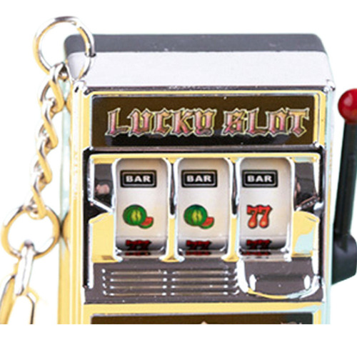 L 3 Mini Máquina De Juego De Azar For Regalo, Llavero Plata