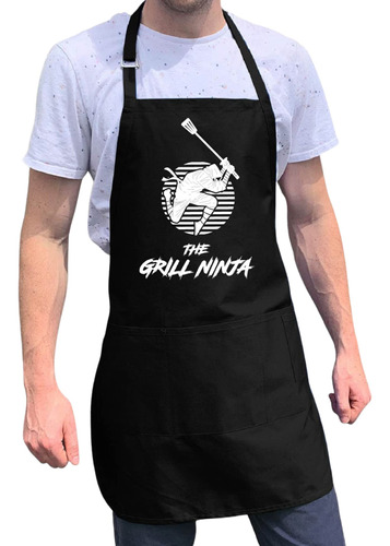 Apronmen The Grill Ninja Delantal Cocina Para Barbacoa 1