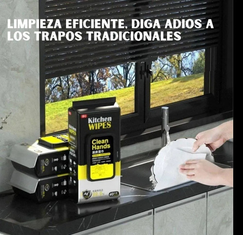 Pack X3 En Pañitos Quita Grasa Desinfecta Cocina Inc/envio