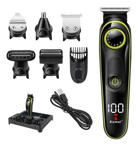 Km-696 5 En 1 Cortapelos Eléctrico Barba Trimmer