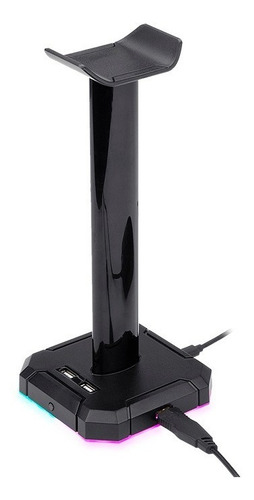 Imagen 2 de 9 de Soporte Gamer Auricular Redragon Scepter Pro Ha300 Rgb Hub