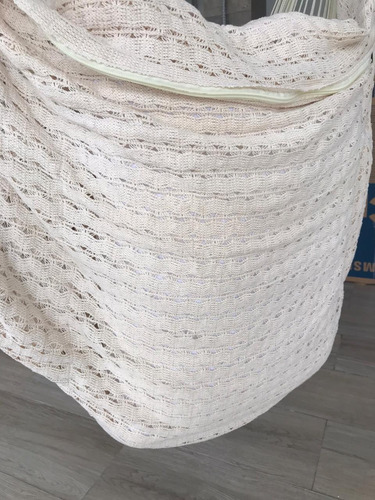 Silla Hamaca Columpio Colgante En Tela Algodón Crudo Natural