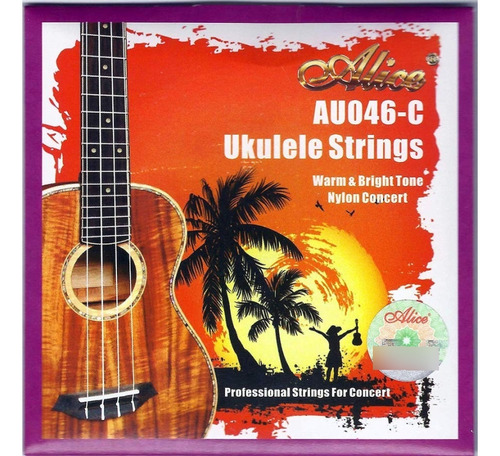 Encordado Cuerdas Para Ukulele Concierto Alice Au046-c