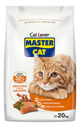 Master Cat Adulto Salmón 20kg. Despacho Gratis!! Santiago