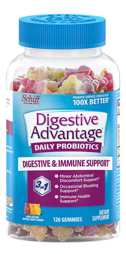 Digestive Advantage 120 Gomitas Probiotico Schiff Sabor Frutal