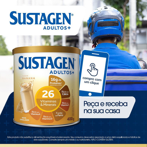Complemento Alimentar Adultos+ Sabor Banana 400g Sustagen