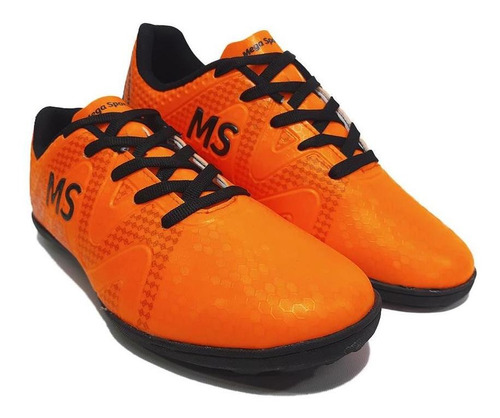Mega Sports Botin - Futbol Tf Naranjnegro