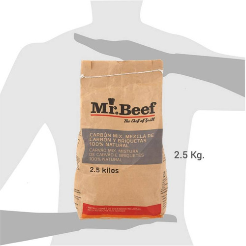 Imagen 4 de 8 de Mezcla De Carbón Y Briquetas Mr Beef