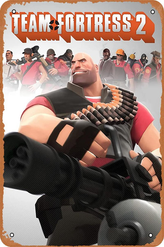 Póster De Juego Vintage Tin Fortress 2, Póster De Metal Para