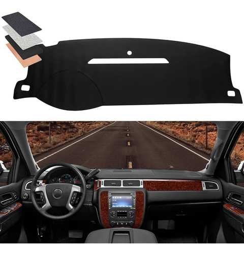 Bdfhyk Dashboard Cover Pu Dash Mat Compatible Con Silverado 