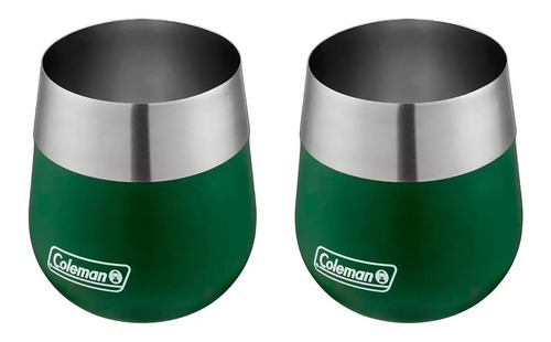 Vaso Mate Térmico Coleman Claret Acero Inoxidable 384 Ml X 2
