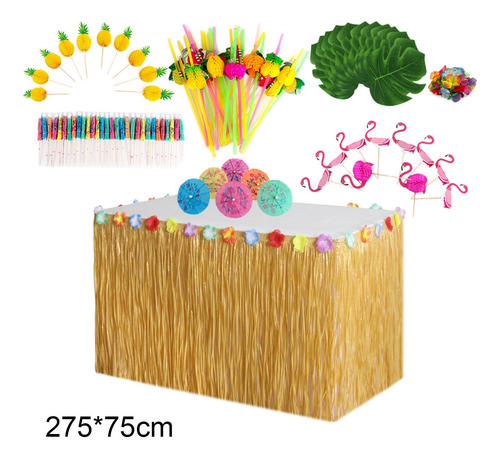 Accesorios De Fiesta Temática De Verano Hawaiano De Paja A