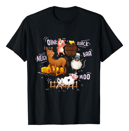 Camiseta Con Sonidos De Animales De Granja Lindos