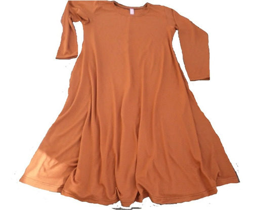 Imagen 3 de 8 de Vestido Super Evasè Lanilla Manga Larga