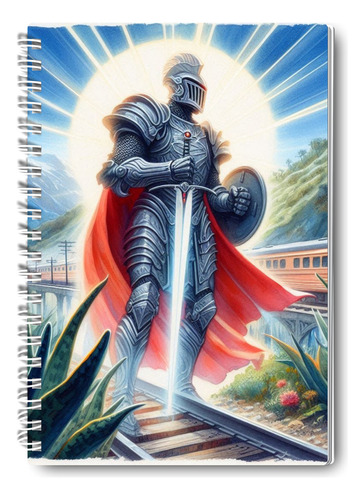 Caderno Capa Dura A5 Ogum - 100 Folhas Decoradas -umbanda