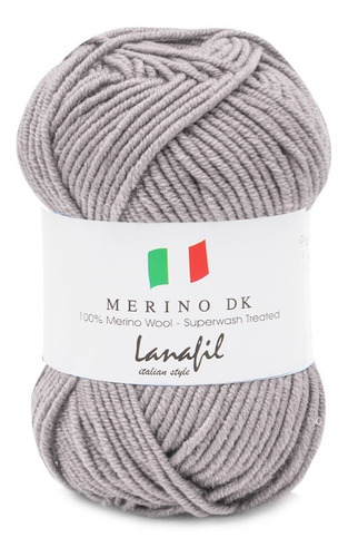 Lã Merino Dk Superwash Lanafil 50g 105mts Crochê Tricô Cor 2911/13- Lavanda Médio