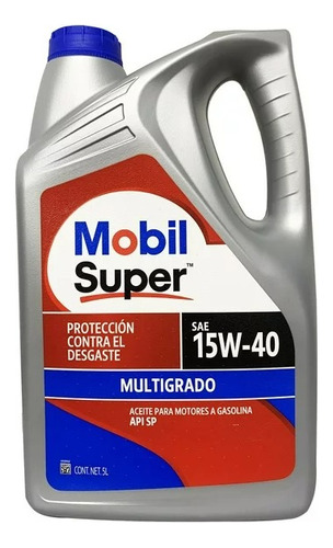 Garrafa De Aceite Mobil Multigrado 15w40 5 Litros