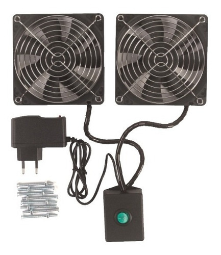 Imagem 1 de 3 de Kit De Vent Para Rack 2 Ventil Padr Univl Biv Ajuste Veloc