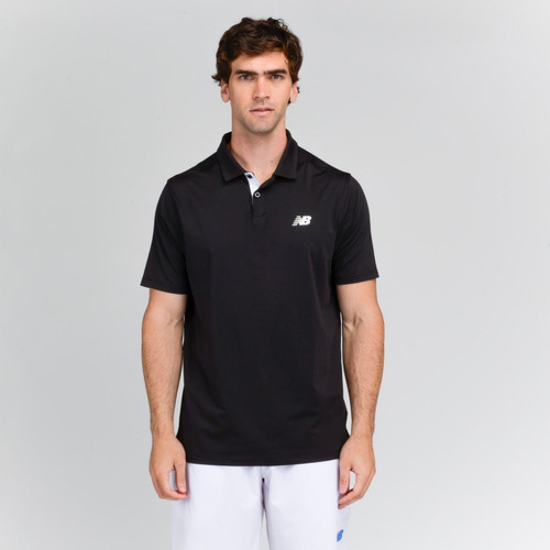 Polera Tenis Hombre New Balance Negra