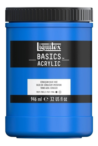 Tinta Acrílica Liquitex Basics Cerulean Blue Hue 470 946ml 