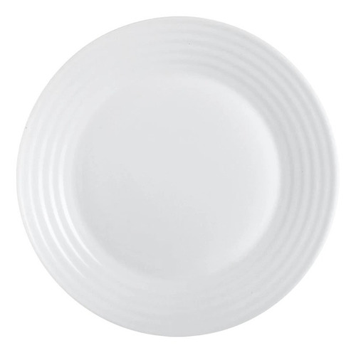 Plato Hondo Luminarc Harena De Vidrio Templ 23 Cm X6 Kuchen Color Blanco