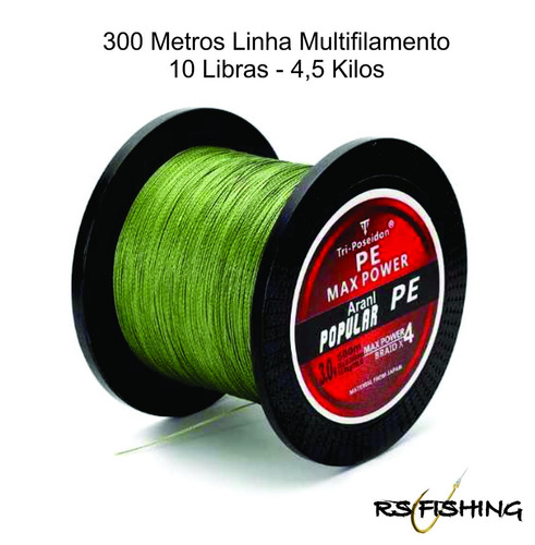 Linha Multifilamento Verde Max Power 4x 300 Mts 