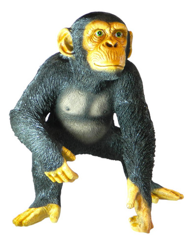 Simio Chimpance Chango Cesar Artesania De Resina 46x45cms