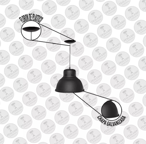 Lamparas Colgantes Pack X3 Unidades Galponera Industrial