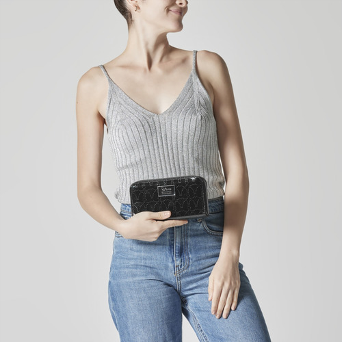 Cartera Para Mujer W Capsule Negro Hbyarmulke60cw