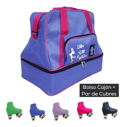 Imagen 1 de 7 de Combo Bolso De Patin Artistico Cajon + Cubre Bota - Oferta -