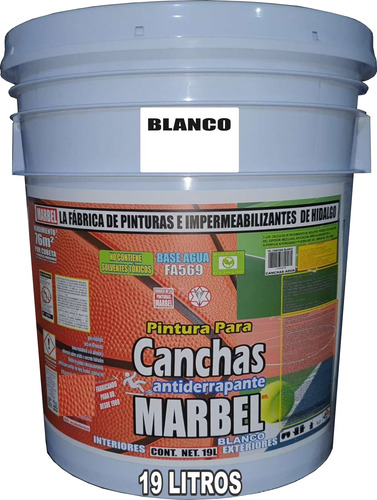 Recubrimiento P/canchas Deportivas Cub 19 L Blanco