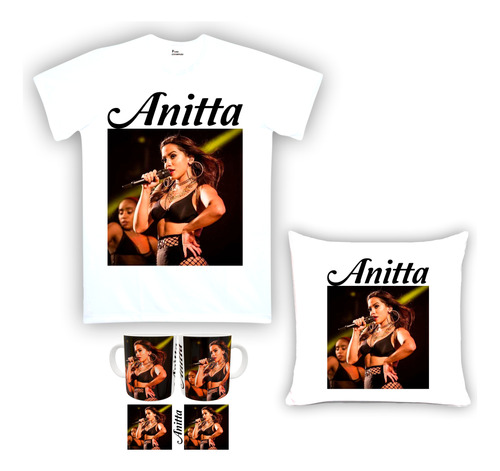 Kit Camiseta, Almofada E Caneca Anitta 03