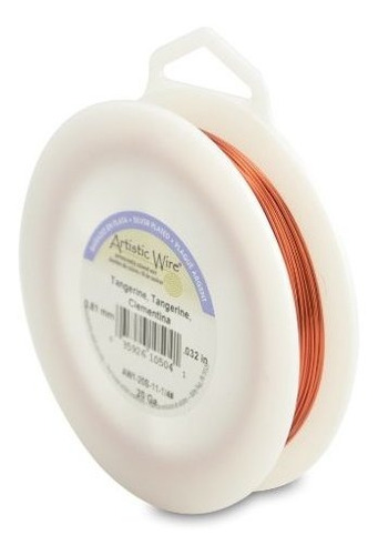 Alambre - Artistic Wire, 20 Gauge, Tangerine Color, 1-4 Poun