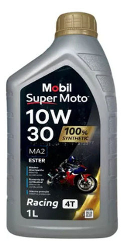 Óleo Mobil Super Moto 10w30 100% Synthetic Racing 4t