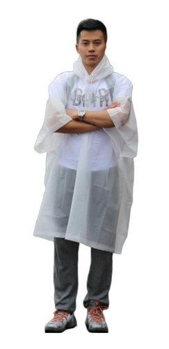 Capa Impermeable Poncho Gorro Transparente