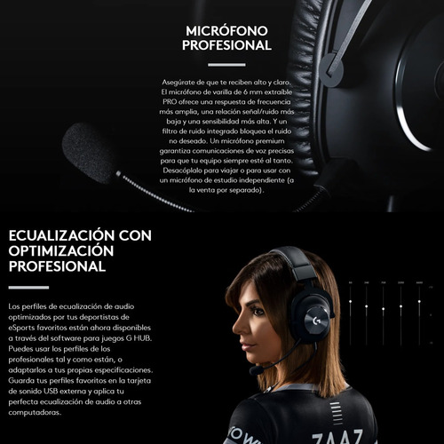 Diadema Gamer Profesional Logitech G Pro / Pc, Ps5|4, Xbox