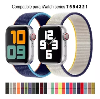 Pulso Correa Manilla Nylon Para Apple Watch 38,40,42,44 Mm