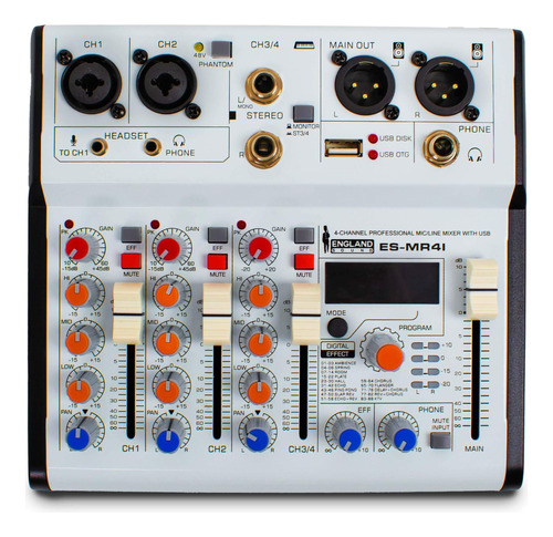 Consola Audio England Sound Usb Eq Bluetooth 4 Canales Eq