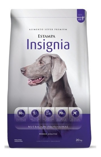 Estampa Insignia Adultos 20 Kg Alimento Entregas En El Dia