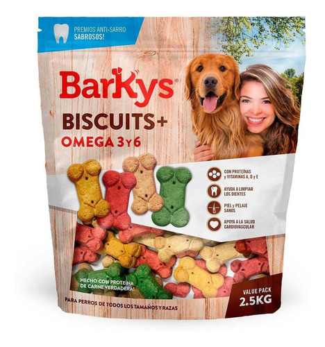 Barkys Biscuits + Omega 3 Y 6, Premios 2.5 Kg Msi