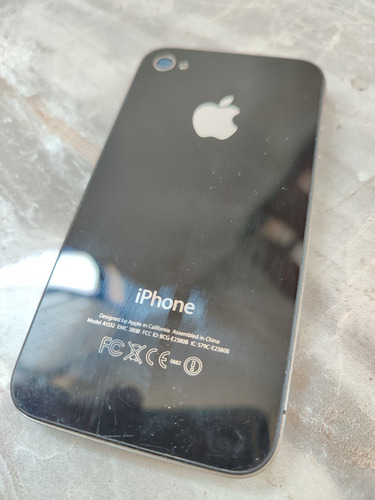 Iphone 4 Modelo A1332 Funciona Al 100% Pero Tiene La Pantalla Rota Negro (Usado)