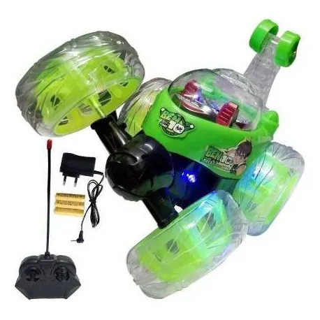 Carro Loco Control Remoto Luces Led Doble Tracción Stunt Car