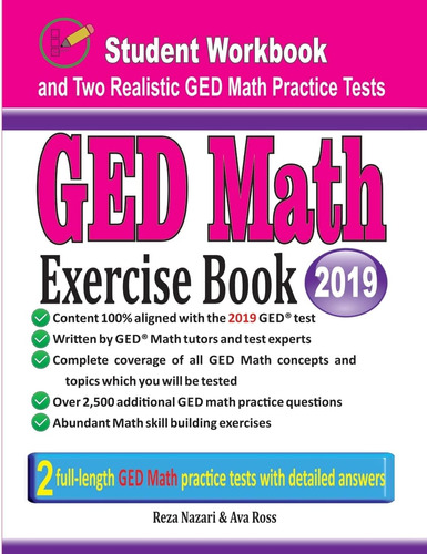Libro: Ged Math Exercise Book: Student Workbook And Two Real