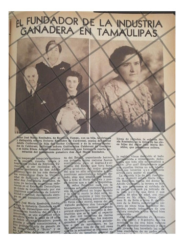 Afiche Retro Familia Resendez Calderoni 1944 Reynosa