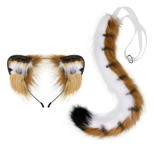 Conjunto De Orejas Y, Diadema De Tigre, Aro Para El Pelo,